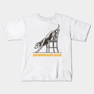 Doggy Downward Dog Kids T-Shirt